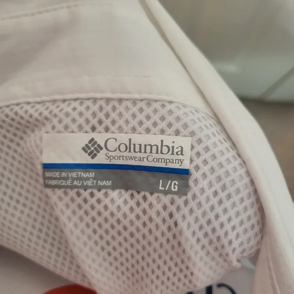 Columbia PFG men's white button-down shirt Texas ATM  Large - Picture 6 of 7